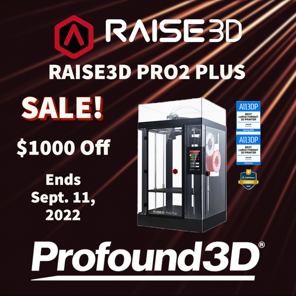 $1,000 off the Raise3D Pro 2 Plus 3D Printer