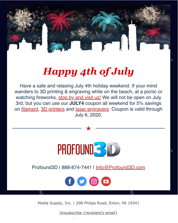 July 4th Savings from Profound 3D!