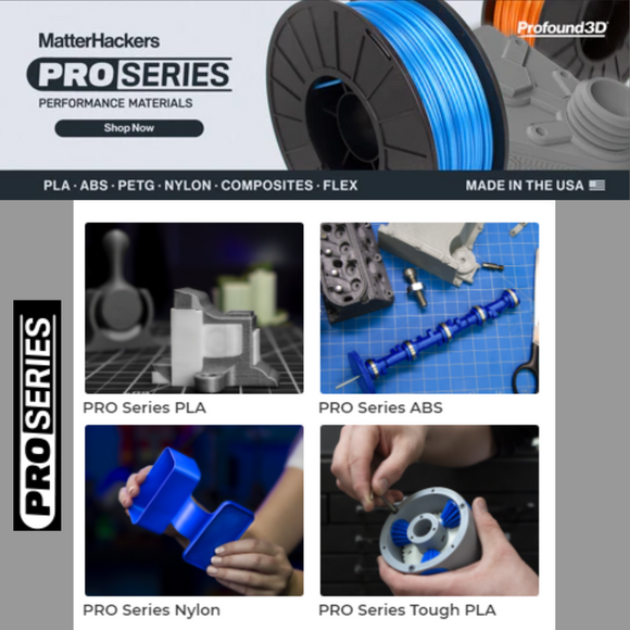 Now Available from Profound3D - Pro Series 3D Printer Filament