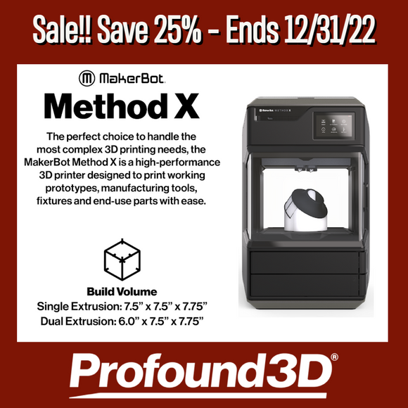 Save 25% on the MakerBot Method X 3D Printer!