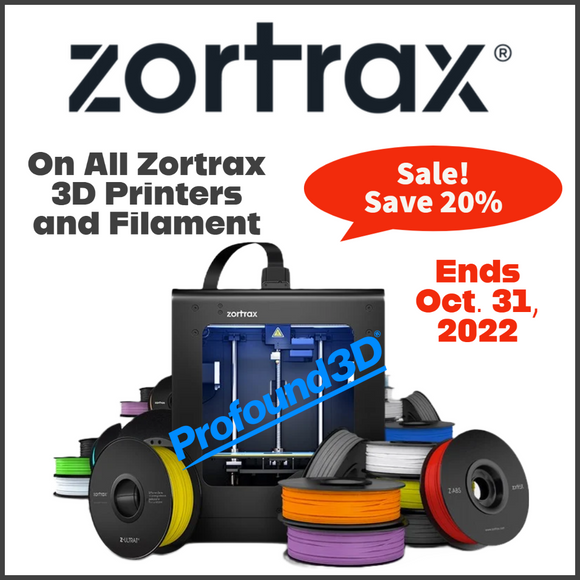 Zortrax Sale! Save 20% on all Zortrax Products