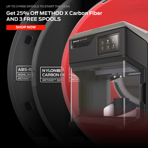 Get 25% off the METHOD X Carbon Fiber 3D Printer