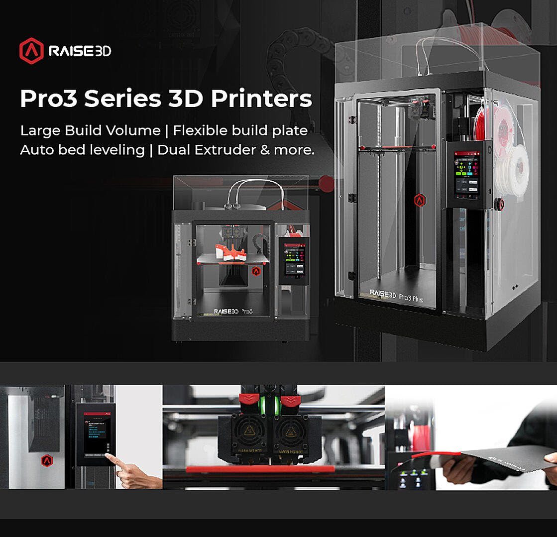 Raise3D Pro3 Series Dual Extruder 3D Printers – Profound3D